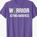 Grey Ribbon Asthma Awareness Warrior Gift T-Shirt