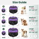 Love's cabin Pet Puppy Dog Playpen, Medium Dog Tent Crates Cage Indoor/Outdoor, Portable Playpen for Cat, Foldable Pop Up Dog Kennel Playpen with Carring Case, Removable Zipper Top, Purple