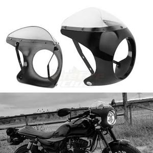 Universal 7" Motorcycle Headlight Retro Cafe Racer Fairing Cover for Harley Honda Yamaha