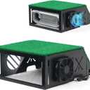 Golf Simulator Projector Cover, Heavy Duty Floor-Mounted Projector Enclosure with Cooling Fan& Artificial Turf-Total Protection for Your Golf Simulation, 13.7"L x 12.2"W x 6.3"H