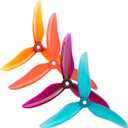 16pcs Fpv Drone Props Propeller: Gemfan Hurricane 51499 Tri-Blade 5 Inch Props for 4S 6S FPV Freestyle Racing, 8xCW 8xCCW