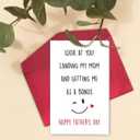 6 x NewEleven Step Dad Gifts - Father's Day Gifts From Stepson, Daughter - Bonus Dad Card Fathers Day, Funny Gift For Step Dads, Bonus Dads - Humorous Greeting Card