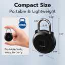 Fingerprint Lock, Dhiedas Gym Locker Lock with Fingerprint Bluetooth APP, Biometric Finger Print Padlock with Keyless, Waterproof Smart Padlock for Locker School Suitcase Cabinet Storage