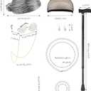 9PC Women Adult Old Lady Costume adult 100 Days of School Granny Grandma Wig Nightgown Dress Set (XXXL)