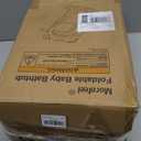 MoreFeel Collapsible Baby Bathtub for Newborn with Thermometer & 1 Hooded Towel & 1 Soft Floating Cushion,Portable Travel Bathtub with Drain Hole, Durable Foldable Baby Tubs for Infants to Toddler