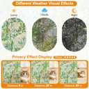 Countewol Window Privacy Film Stained Glass Window Film Rainbow Window Film Window clings Non-Adhesive Reusable Decorative for Room (Leaf Rainbow, 23.6 x 78.7 in)