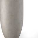 Kante 24 Inch Tall Round Concrete Planter, Large Indoor Outdoor Plant Pots with Drainage Hole and Rubber Plug, Modern Decorative Garden Pots for Home Patio Porch, Weathered Concrete