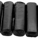 COLLBATH 4 Rolls Kitchen Bathroom Black Garbage Bags Unscented Heavy Duty Trash Bags for Office, 30"x37", 0.4 MIL