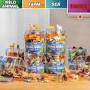 60 Piece Mini Insect Toys with Gift Box, Plastic Bug Figure for Kids, Fake Bug Theme Party Decoration, School Project Sensory Bins, Classroom Reward, Halloween Goody Bag Filler Gift, Cupcake Topper