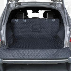 PETICON SUV Cargo Liner for Dogs, Waterproof Pet Cargo Cover Dog Seat Mat for SUVs Sedans Vans with Bumper Flap Protector, Non-Slip, Large Size Universal Fit, Black (black)