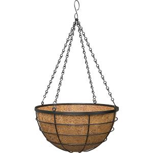 Panacea 81435 Modern Farmhouse Hanging Basket, Black, 14" Dia.