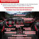 E-cowlboy 18 PCS Full Set Interior Decoration Trim Kit Steering Wheel Center Console Door Handle Air Conditioning Vent Cup Holder Gear Cover Trim for Jeep Wrangler JK JKU 2011-2018 4-Door (Red)