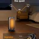 Dreo Quiet Space Heater, 1500W Portable Heaters for Indoor Use with Remote, 70 Oscillation, Fast and Safety Electric PTC Ceramic for Desk Office Bedroom, 12H Timer (Silver)