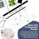 2 x 2026 Desk Calendar, Large Desktop/Wall Monthly Calendar (Jan. 2026 - Jun. 2027) 17'' x 12'' School Year Desk Planner for Teacher Family School Office Supplies (Black)