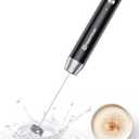 Maestri House Rechargeable Milk Frother, LunaFro NS Handheld Electric Foam Maker Waterproof Detachable Stainless Steel Whisk Drink Mixer Foamer for Lattes, Cappuccino, No Stand