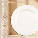 DaYammi 60PCS Ivory Plastic Plates, Party Plates Disposable Heavy Duty Disposable Plates Premium 7.5inch Ivory Dessert Cake Salad Appetizer Plate Hard Plastic Platos Disposable for Party Wedding