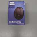 Philips Ergonomic Mouse - Vertical Mouse with 800/1200/1600 Adjustable DPI, 6 Silent Buttons Design for S/M Hands, Auto Power Saving, Light Weight, 2.4GHz Wireless Mouse for Laptop, Desktop, PC-Black