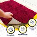 Muddy Mat | Super Absorbent Door Mat Indoor, Microfiber Quick Dry Chenille Entryway Rug, Non-Slip Front Door Mat, Indoor Mats for Entryway, Machine Washable Pet Rug, Red 30"x19"