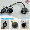 68004166AC Tail Light Socket Wiring Harness Replacement for Jeep Wrangler JK 2007 2008 2009 2010 2011 2012 2013 2014 2015 2016 2017 2018 Direct Fit for Left Right Side Replace