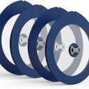 4 Pack Replacement Lids for Pyrex 7201-PC 4 Cup Glass Containers Mixing Bowl Silicone Storage Cover Leakproof Navy