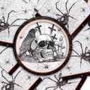 Spider Webs Halloween Party Supplies - Featuring Skull & Spider Themes, All-inclusive Wicked Web Paper Plates and Napkins. Ideal for Halloween Party Decorations, Serve 50 Guests.