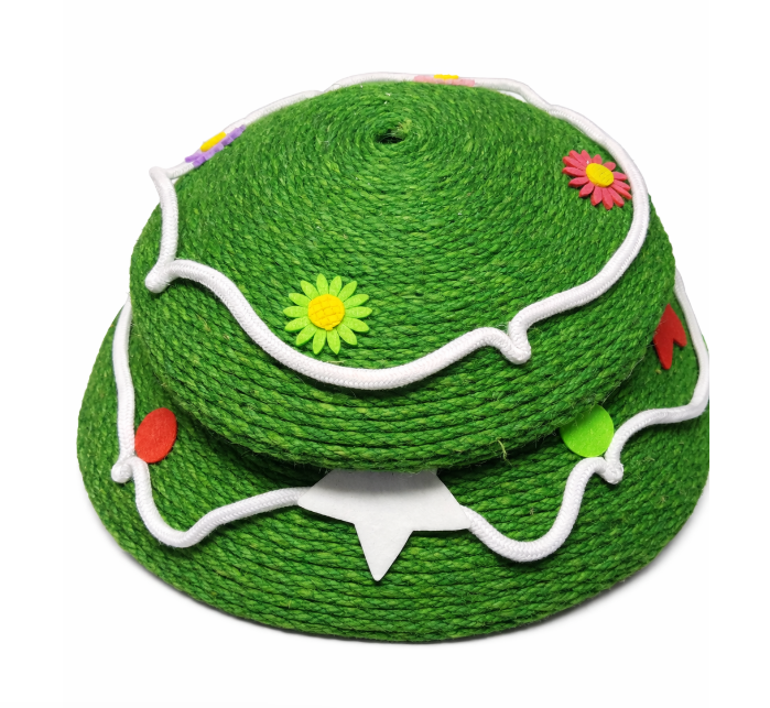 Cinnvoice 41.3" Christmas Cat Tree Tower with Cat House Sisal Scratching Post Ball Teaser Plaything for Indoor Cats Multi-Level Tree Tower Furniture for Kittens Christmas Party Decor, Green