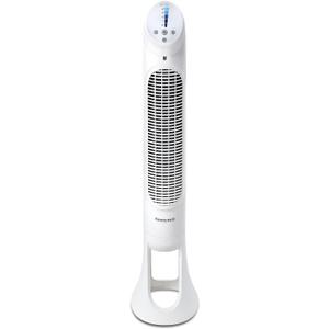 Honeywell QuietSet Whole Room Oscillating Tower Fan (5 Speed Settings, Oscillating 80, Timer Function, Auto-Off Lights, Remote Control) HYF260, tall