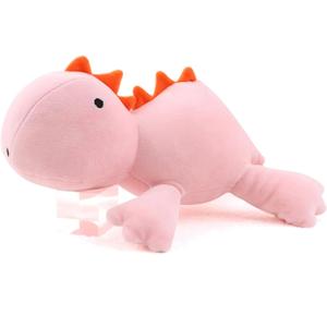 PopMeme Weighted Dinosaur Plush Throw Pillow 24" 3.5lbs, Pink Dinosaur Weighted Stuffed Animal, Cuddle Plushies for Kids Birthday (XX-Large)