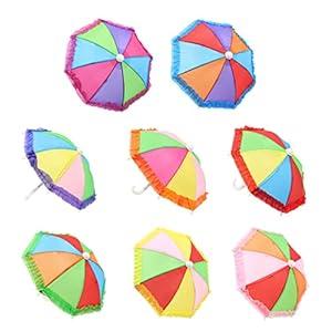 2 x UV Protection Phone Umbrella for Sun,Universal Adjustable Piggy Suction Cup Phone Stand Umbrella,Sun Shade (Colorful-Random Color)