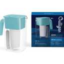 Culligan with ZeroWater Technology 10-Cup Water Filter Pitcher Includes 5-Stage Advanced Water Filter, IAPMO Certified to Reduce Lead, Total PFAS, Mercury, Fluoride, and Chlorine - Aqua