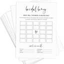 GardenCity Bridal Shower Bingo, Bridal Shower Game for 50 Guests, 50 Cards, Minimalist