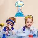 Classroom Door Decor,Amazing Things Happen Here Sign,Science Classroom Decor,Science Door Sign,Chemistry Decoration Laboratory,Blue Measuring Cup Wall Sign with Inspiring Quotes,School Plaque