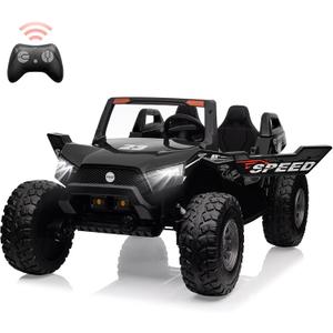24V 2 Seaters Ride On UTV Car with Remote Control for Kids, 4WD Motors Electric Vehicle, 21 in 2 Seats, 15.4 in Large EVA Wheels,Music, Light,Max Load 140 LBS Ride On Toys
