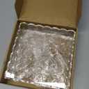 Acrylic Trays for Display,Scalloped Magnetic Tray with Changeable Photo Inserts,Scalloped Acrylic Picture Frame, 8x8in (8"x 8")