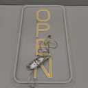 22.8"x 11.8" Ultra Bright 12V Neon Open Sign for Business, LED Open Neon Sign, Electric Light up Signs for Stores, Restaurants Offices Retail Shops Window (Yellow-White-Vertical)