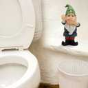 Funny Stop Garden Gnome - 6.2 Inch Resin Statue with Stop Sign, Humorous Outdoor Decor for Yard, Garden, Patio, Dog Poop Area & Trash Can Guardian