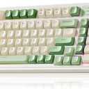 AULA S99 Gaming Keyboard, Wireless Computer Keyboards, Tri-Mode Bluetooth/2.4GHz/USB-C Custom Creamy Keyboard with Number Pad, RGB Backlit Media Knob Cute Programmable Keyboard for PC Gamer - Green
