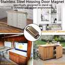 Kitchen Cabinet Magnets Closure CBRIVE 6 Pack Cabinet Magnetic Catch Cupboard Door Magnets Heavy Duty 15 lbs Metal RV Drawer Latch Closet Closing Stainless Steel Shutter Hardware Closer-Bronze