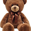 MorisMos Giant Teddy Bear Stuffed Animal 36'' Large Teddy Bear, Brown Big Stuffed Animal for Girlfriend Valentines, Large Hugging Plush for Birthday Christmas Baby Shower Decor, Dark Brown