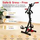 3-in-1 Pedal Exerciser with Resistance Bands, Under Desk Bike for Seniors Arm & Leg Workout, Adjustable Tension Floor Cycle with Massage Rollers, Seated Mobility Equipment