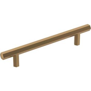 Amerock | Cabinet Pull | Champagne Bronze | 5-1/16 inch (128 mm) Center-to-Center | Caliber | 1 Pack | Drawer Pull | Cabinet Handle | Cabinet Hardware