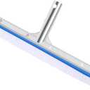 18'' Heavy Duty Swimming Pool Brush  Plastic Bristles, Curved Edge for Cleaning Walls, Tiles, Floors, Steps  Fits Inground & Above Ground Pools
