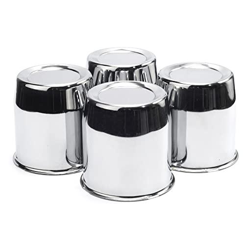 RTRHINOTUNING 3.27" Hub 3.54" H Push Through Center Caps Chrome for 3.27in Trailers Trucks Wheel Centre Bore 4pcs Wheel Center Caps