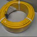 1/2" CSST Gas Line 100ft Flexible Gas Line,Corrugated Stainless Steel Tubing with 2 Male Fittings for Natural Gas and Propane (100Ft 1/2inch)