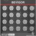 BEVIGOR 2032 Battery CR2032 Lithium 3V Coin Battery 20 Pack Compatible with AirTag for Child Safety, Suitable for Key Fobs, Smart Sensors, Scales, Candles and More