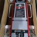 Jack Boss 3 Ton Low Profile, Aluminum and Steel Racing Floor Jack with Dual Pistons Quick Lift Pump for Sport Utility Vehicle, Lifting Range 3-15/16" min to 18-5/16" max, Net Weight 58.5 lb, Red