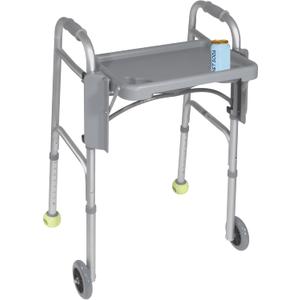 Drive Medical 10125 Walker Tray with Cup Holders, Gray
