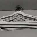 Simple Deluxe Velvet Hangers 50 Pack, Non-Slip Clothes Hangers with Shoulder Notches, 360 Swivel Hooks, Heavy Duty Coat Suit Hangers for Closet Space Saving, White