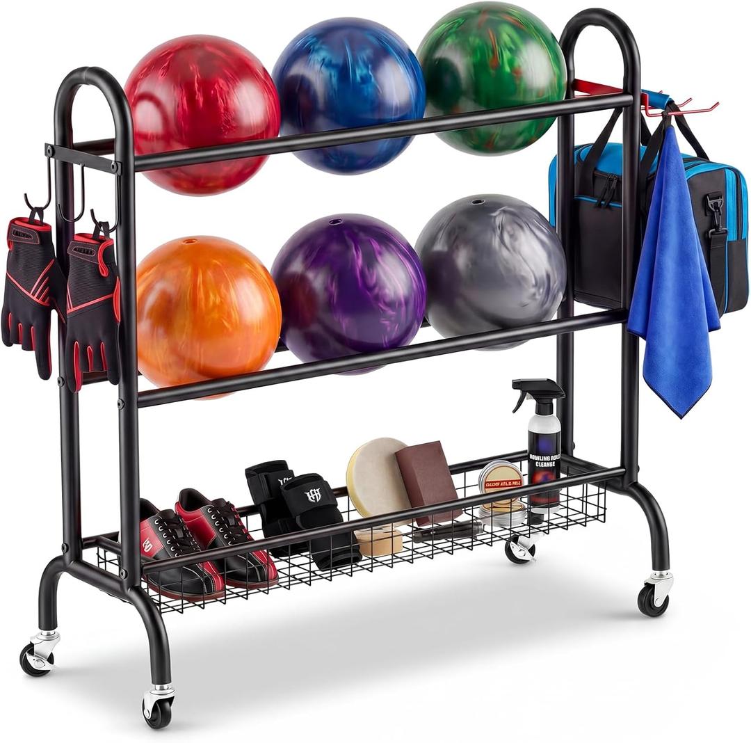 Bowling Ball Rack, Bowling Ball Stand, Holds 6 Balls