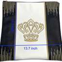 Jewish Tallit Bag with Gold Crown Embroidery, Black and White with Rhinestone Accents, Zippered Tallis Storage Pouch